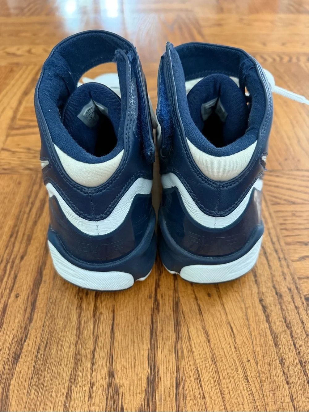 Nike Elite Men’s White and Navy High-Top Sneakers